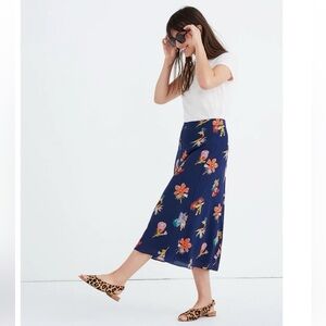 Madewell Birds of Paradise Midi Skirt